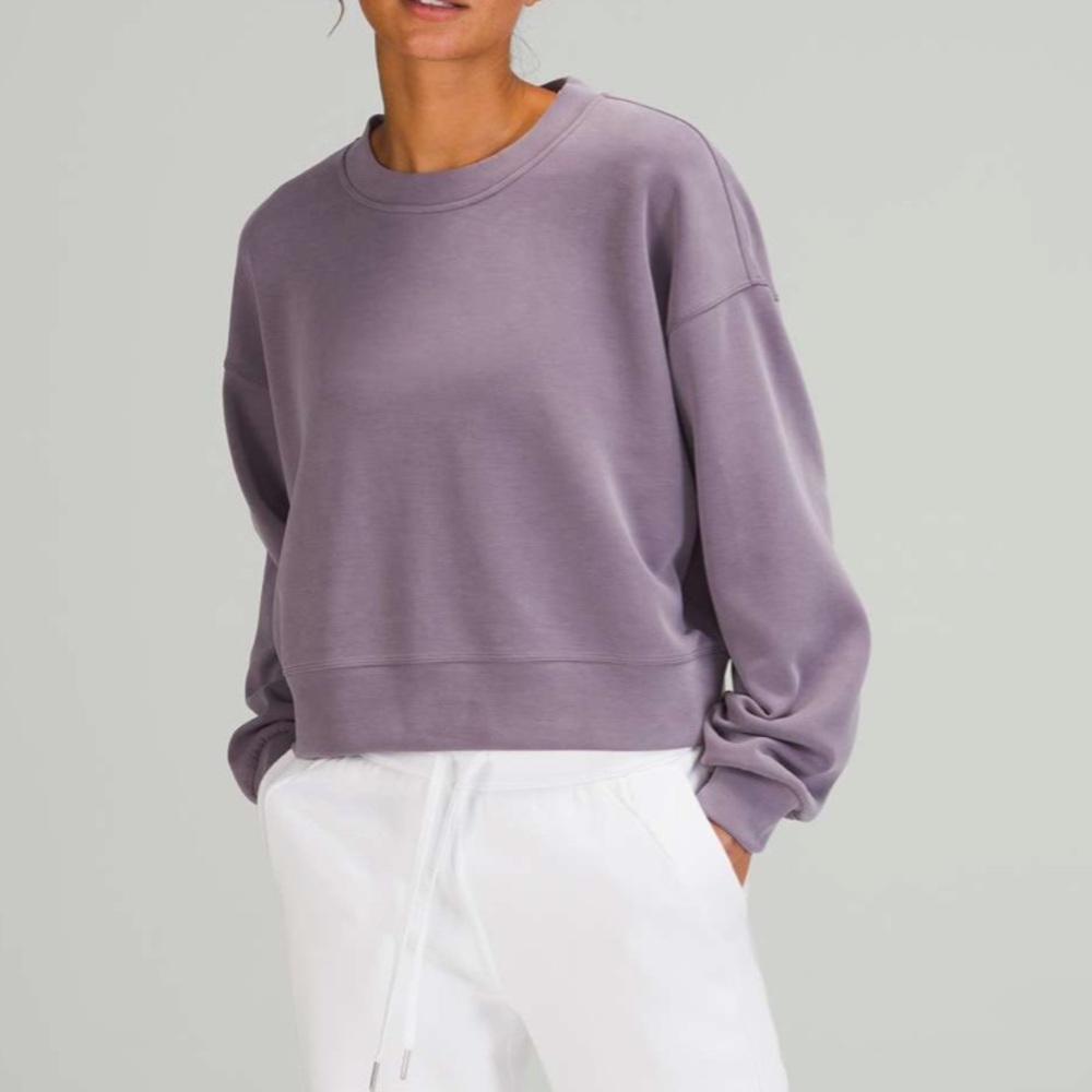 Lululemon Softstreme Perfectly Oversized Cropped Crew Pullover - Picture 2 of 11